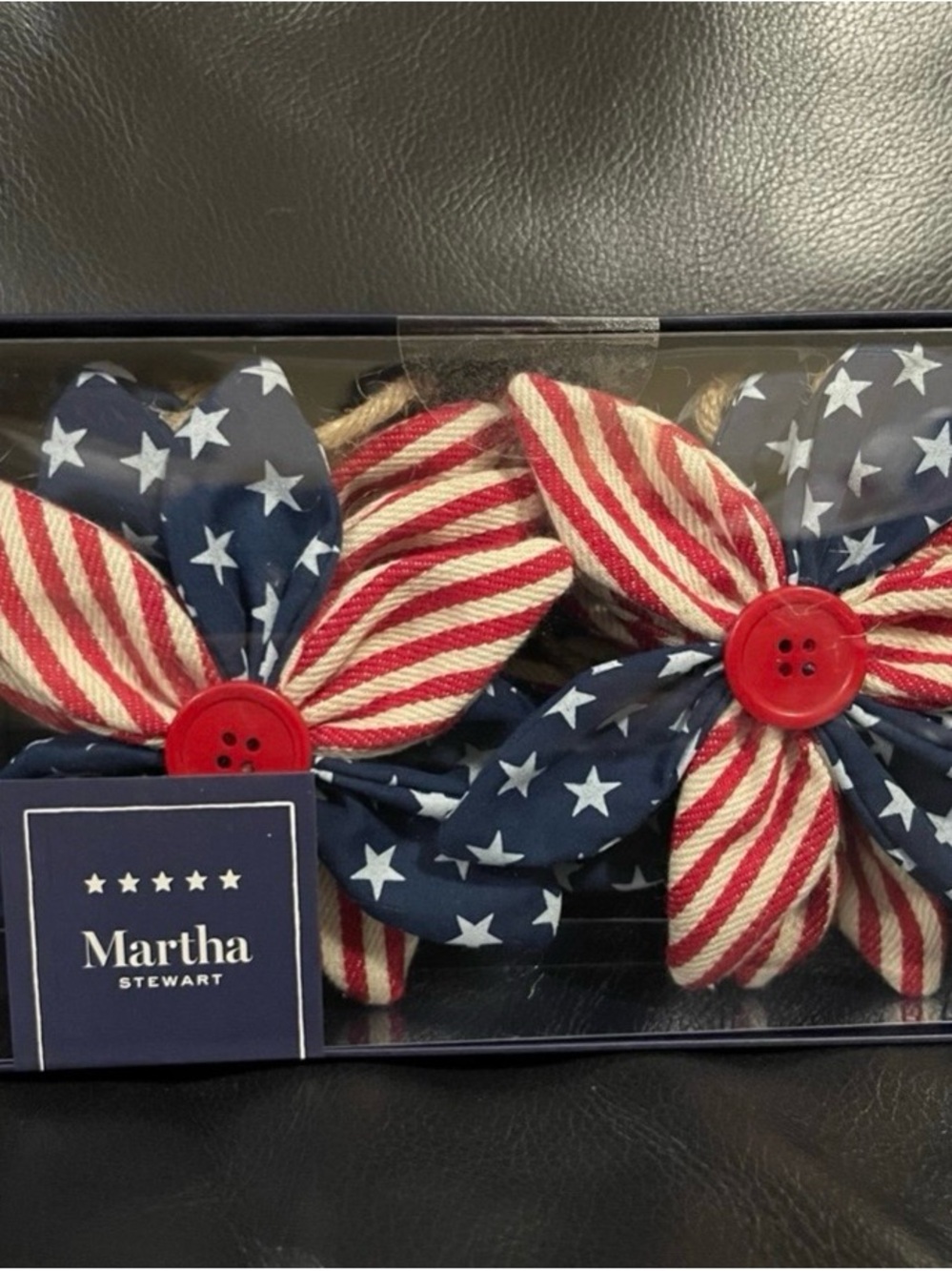 Martha Stewart Red, White & Blue Fabric Flower Garland
